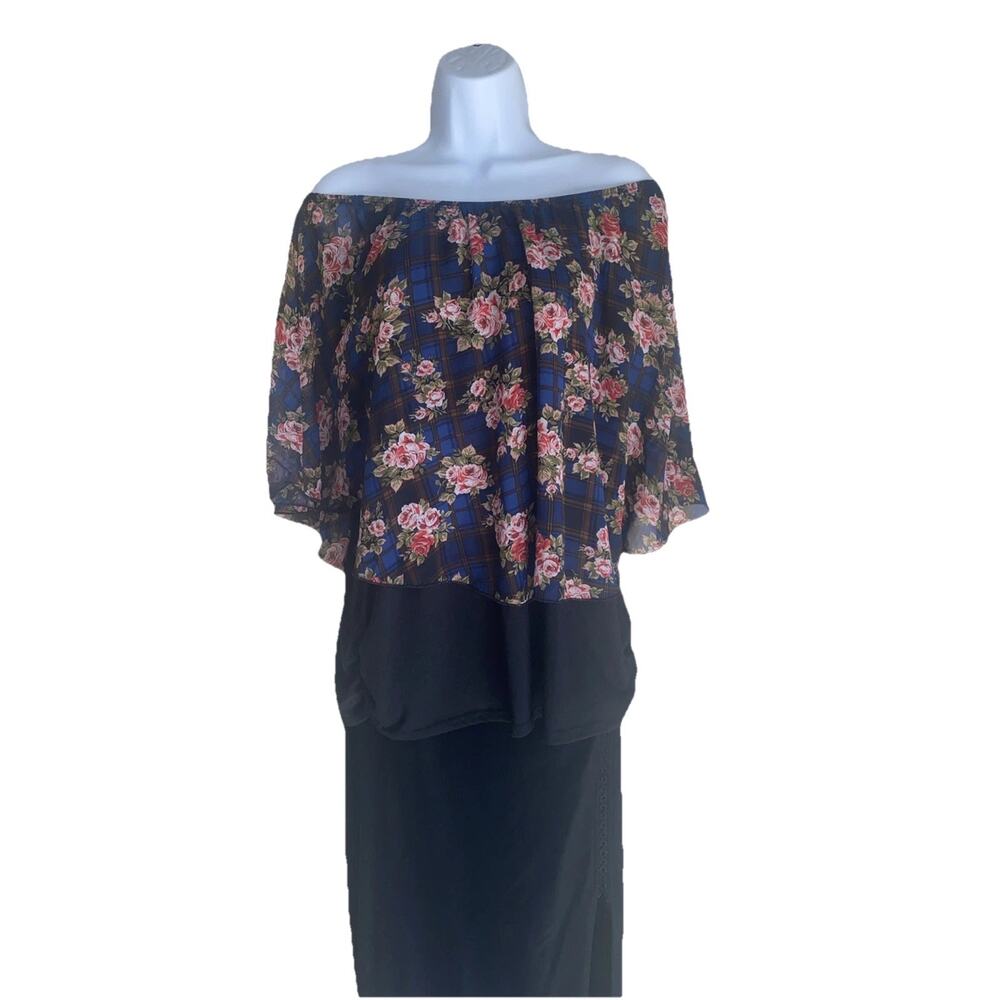 Y2K Claudia Richard Plus 1X Off Shoulder Fairy Boho Cottagecore LagenLook Blouse